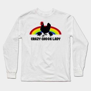 Crazy chook lady Long Sleeve T-Shirt